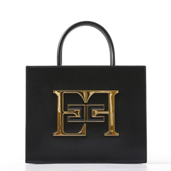 Borsa a mano media con logo Elisabetta Franchi