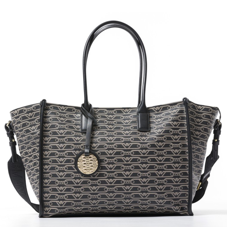 Borsa tote con monogram Emporio Armani