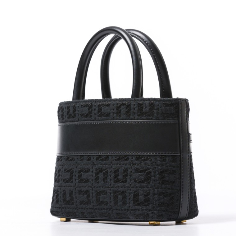 Shopper piccola in tessuto jacquard Elisabetta Franchi