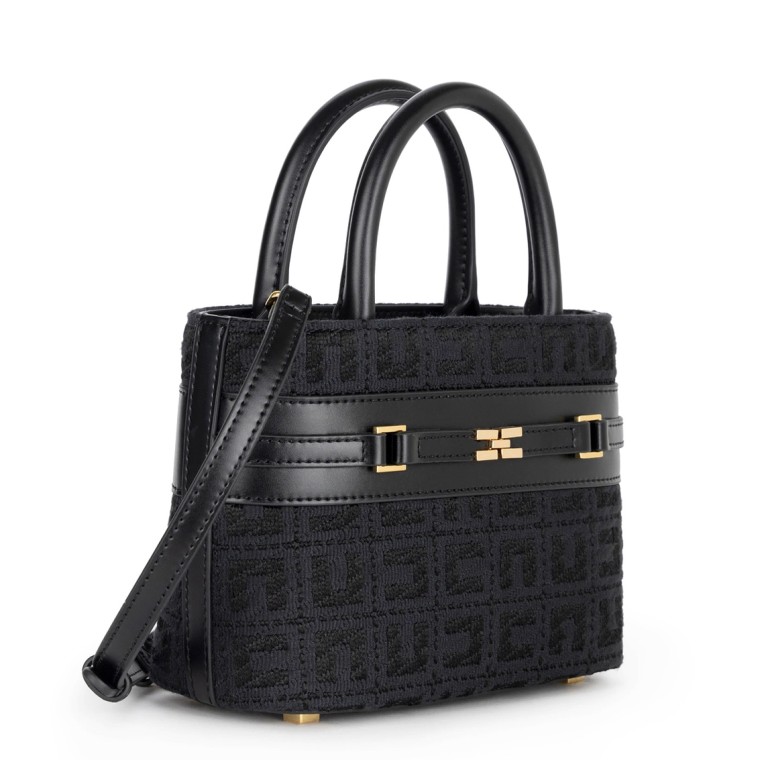 Shopper piccola in tessuto jacquard Elisabetta Franchi