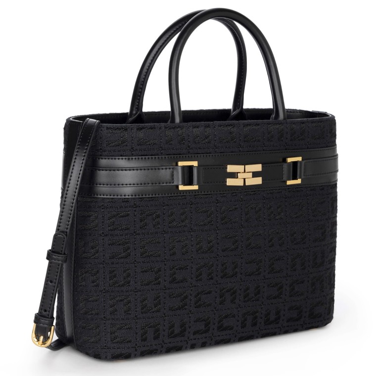 Shopper grande in tessuto jacquard Elisabetta Franchi