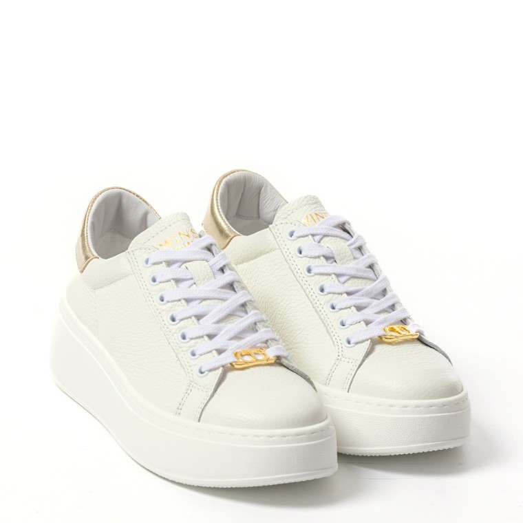 Sneakers Twinset in pelle a grana