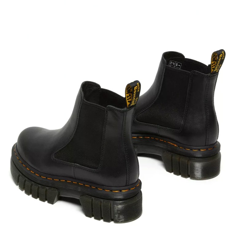 Stivaletti Chelsea di pelle con platform Dr Martens 