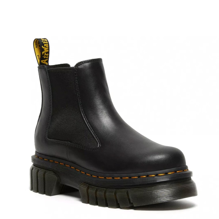 Stivaletti Chelsea di pelle con platform Dr Martens 