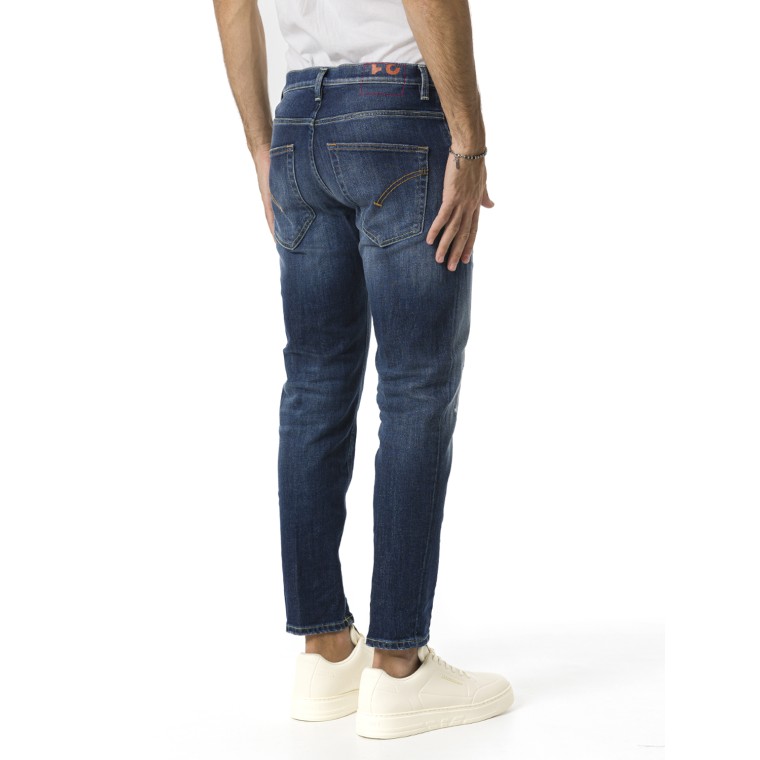 Jeans Dondup in denim di cotone effetto used