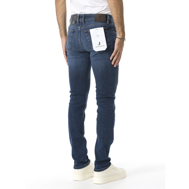 Jeans slim 5 tasche con toppe Jeckerson