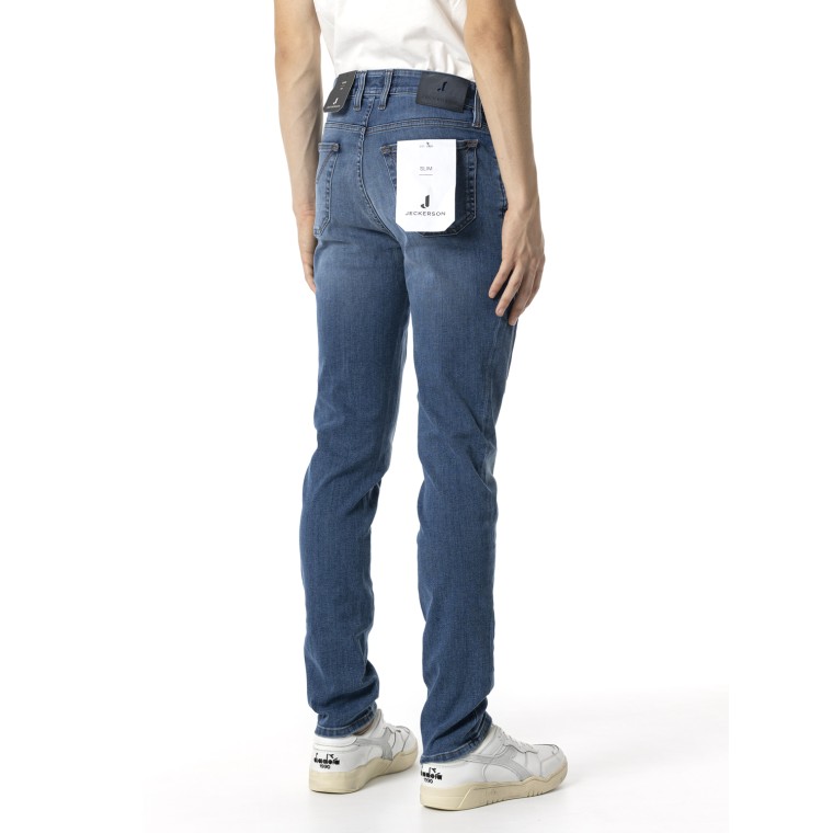 Jeans slim 5 tasche con toppe Jeckerson