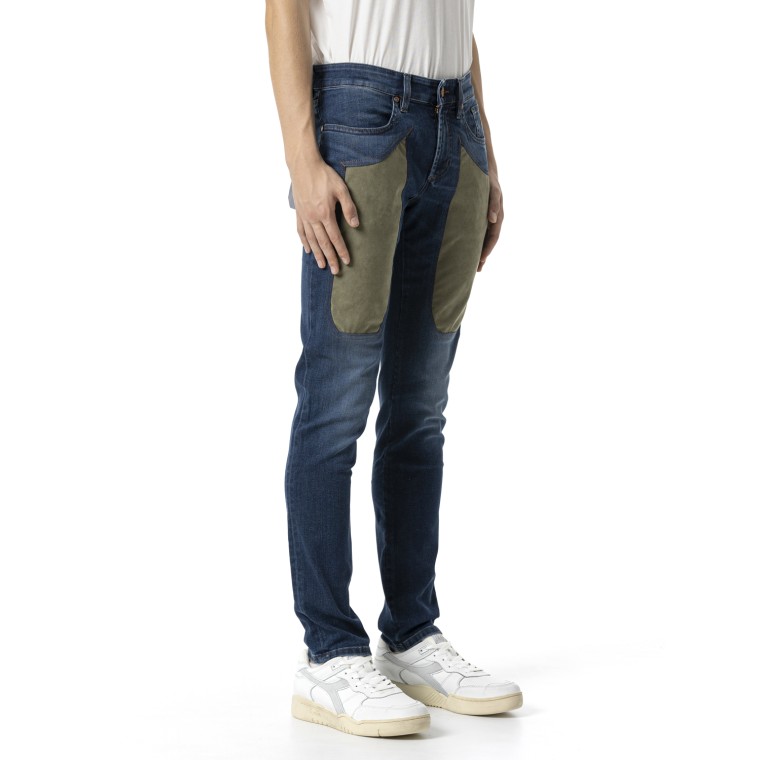 Jeans slim 5 tasche con toppe Jeckerson