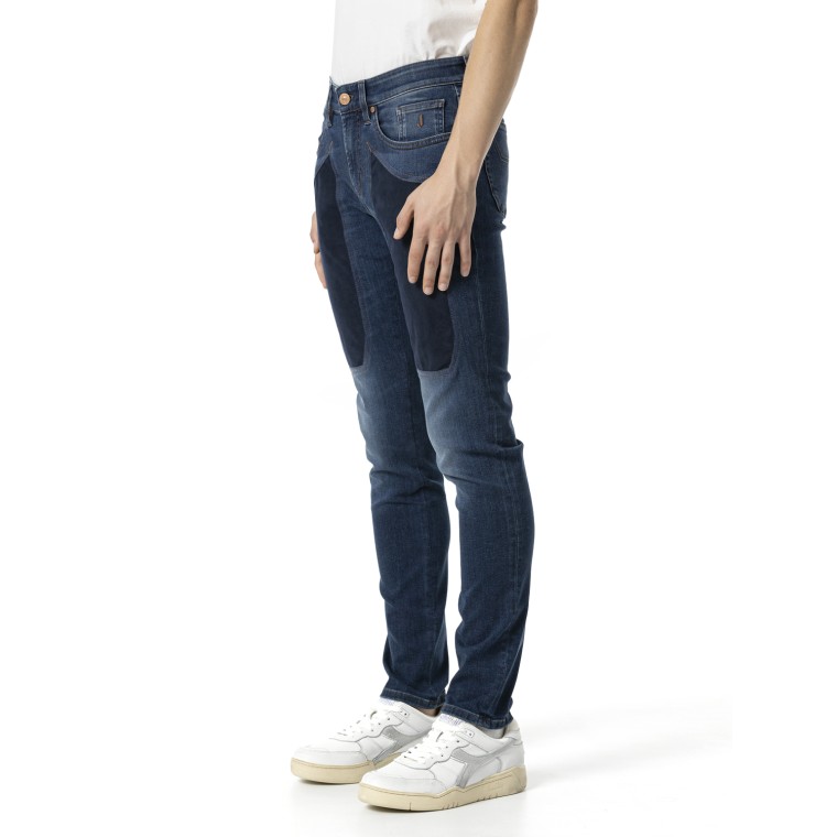 Jeans slim 5 tasche con toppe Jeckerson