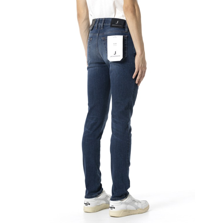 Jeans slim 5 tasche con toppe Jeckerson