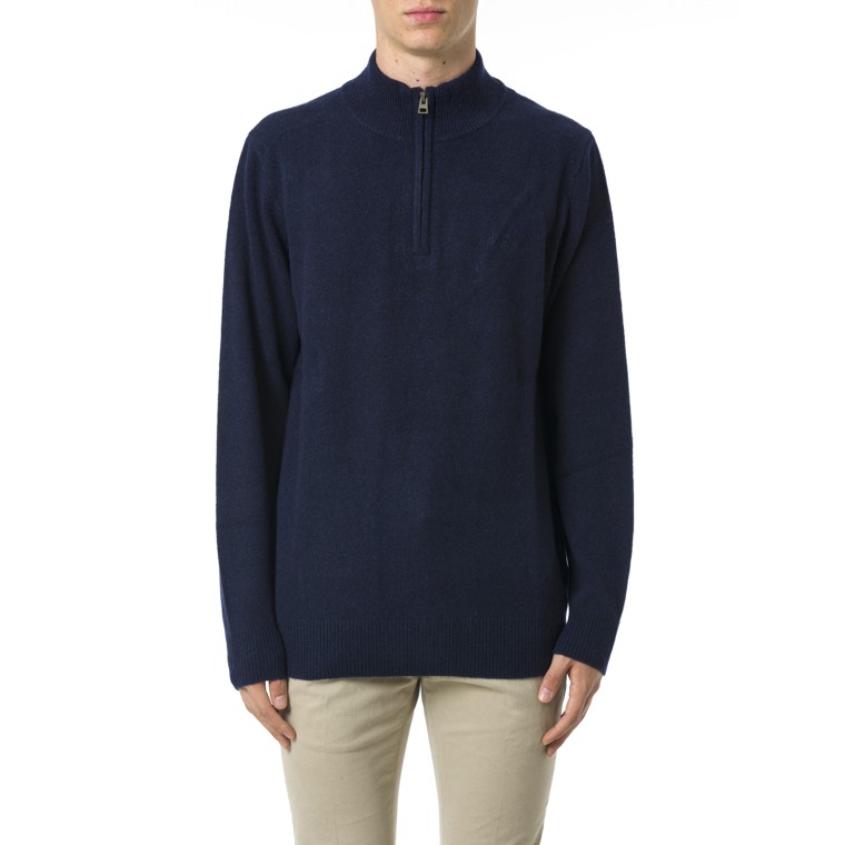 Maglia half-zip Jermyn Mc2 Saint Barth in lana d'agnello