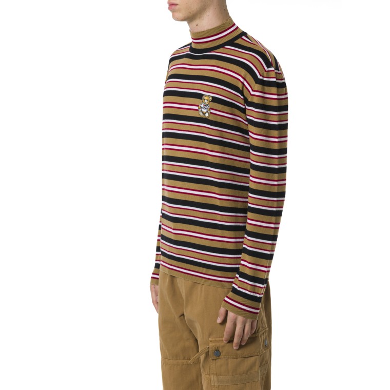 Maglia con collo alto Stripes Moschino Couture