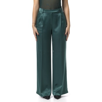 Pantaloni tailored in satin Pinko