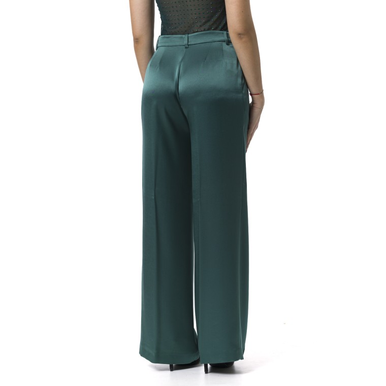 Pantaloni tailored in satin Pinko