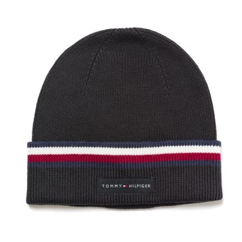 Berretto con bordo risvoltato e patch logo Tommy Hilfiger