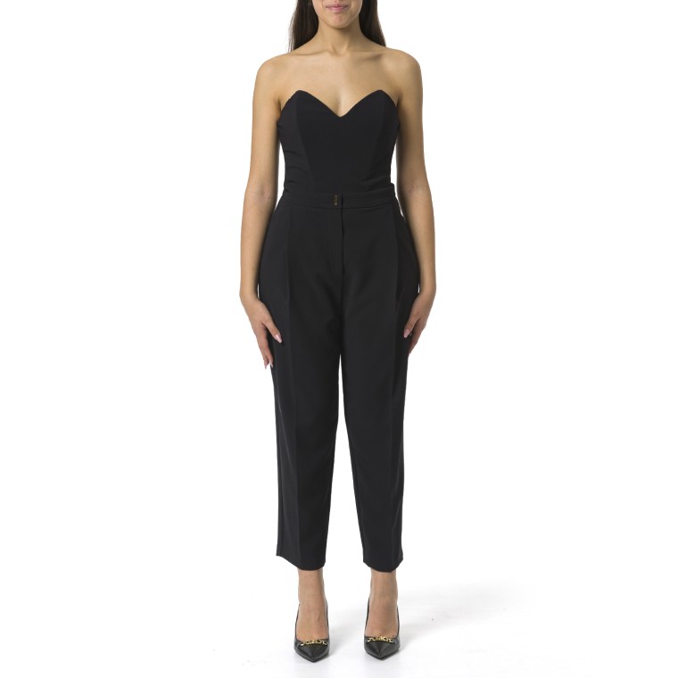 Tuta in crêpe stretch con top bustier Elisabetta Franchi