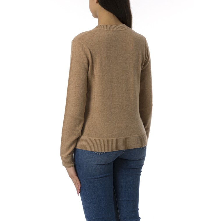 Pullover in misto cashmere con logo Elisabetta Franchi