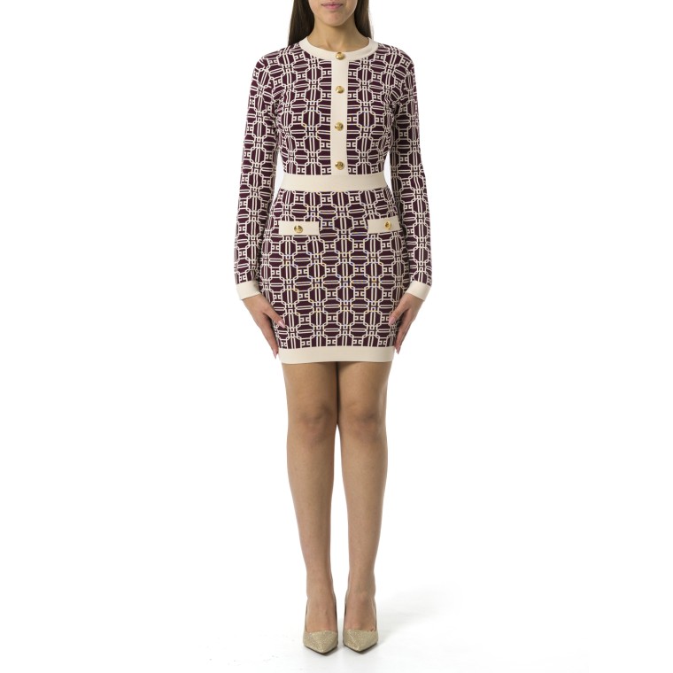 Miniabito logo jacquard Elisabetta Franchi