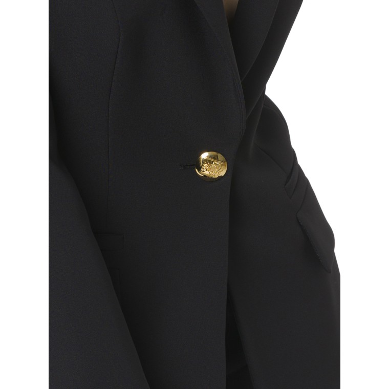 Tailleur in crêpe stretch con giacca sfiancata e pantalone dritto Elisabetta Franchi