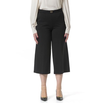 Pantaloni cropped con cinturino Oval T Twinset