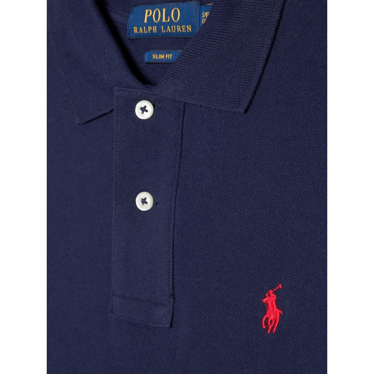 Polo in piqué di cotone Slim-Fit Polo Ralph Lauren bambino