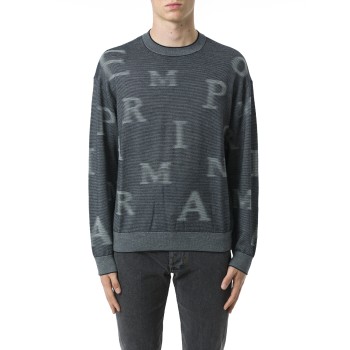 Pullover Emporio Armani con logo effetto sfocato