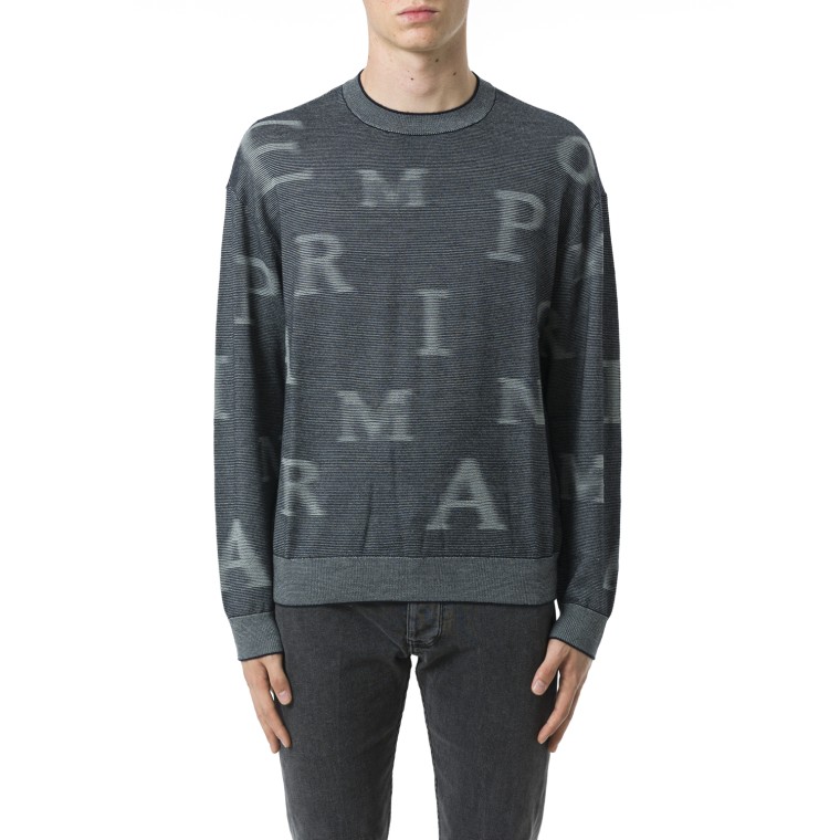 Pullover Emporio Armani con logo effetto sfocato