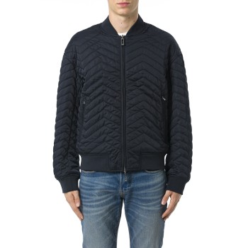 Bomber reversibile Emporio Armani in raso tecnico trapuntato