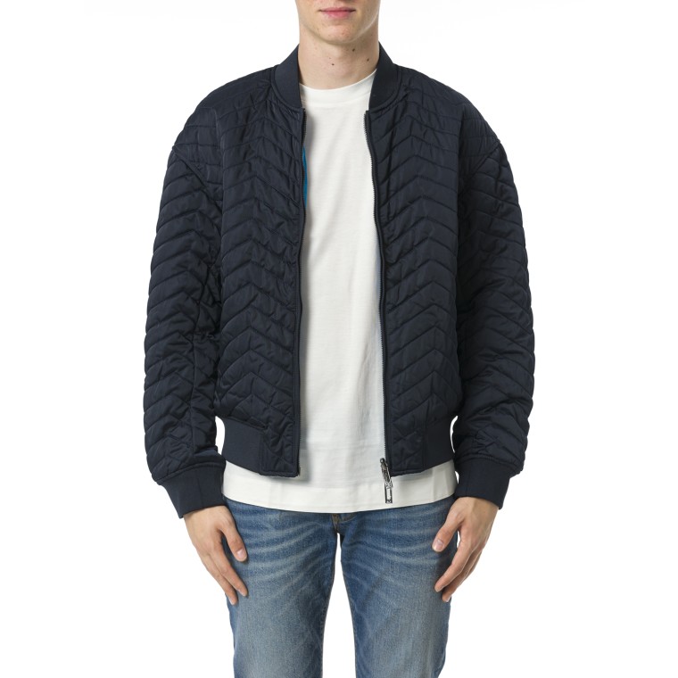 Bomber reversibile Emporio Armani in raso tecnico trapuntato