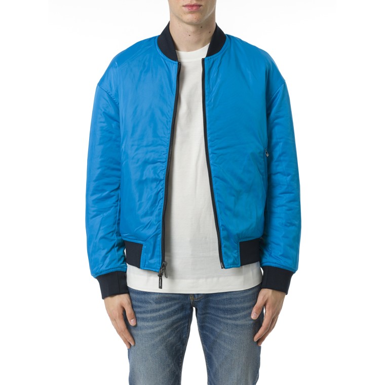 Bomber reversibile Emporio Armani in raso tecnico trapuntato