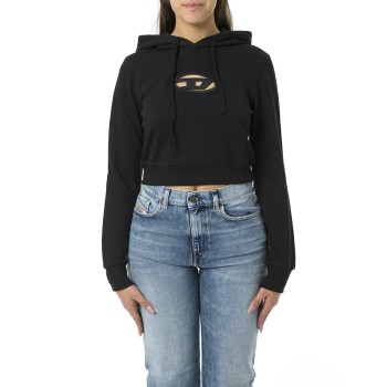 Felpa cropped con logo cut-out Diesel