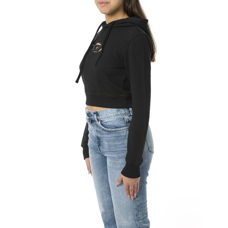 Felpa cropped con logo cut-out Diesel