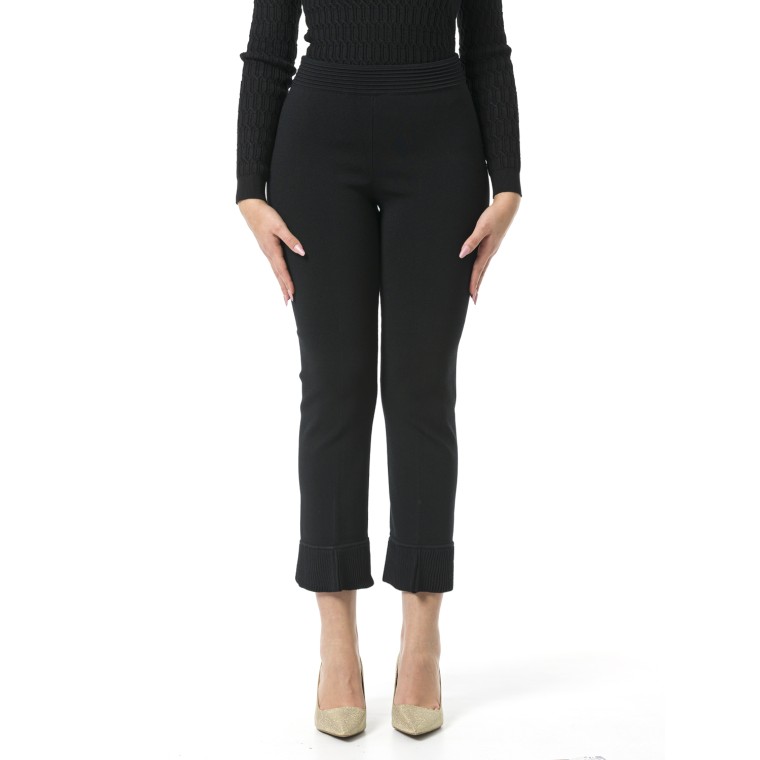 Pantaloni flare in maglia Twinset