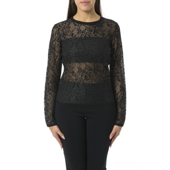 Maglia jacquard effetto pizzo Twinset