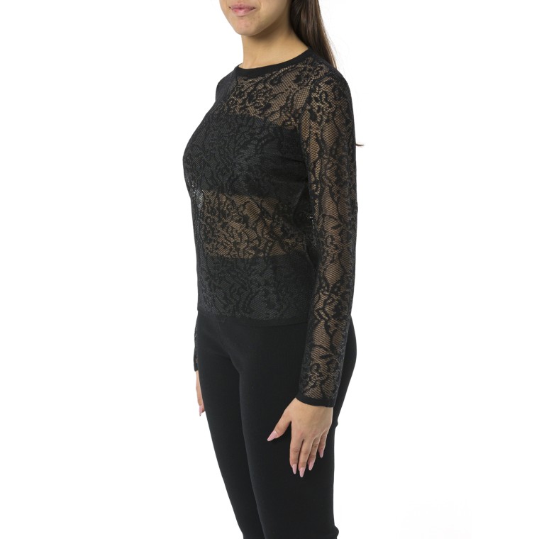 Maglia jacquard effetto pizzo Twinset