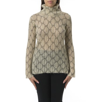 Maglia dolcevita in misto mohair stampato Twinset