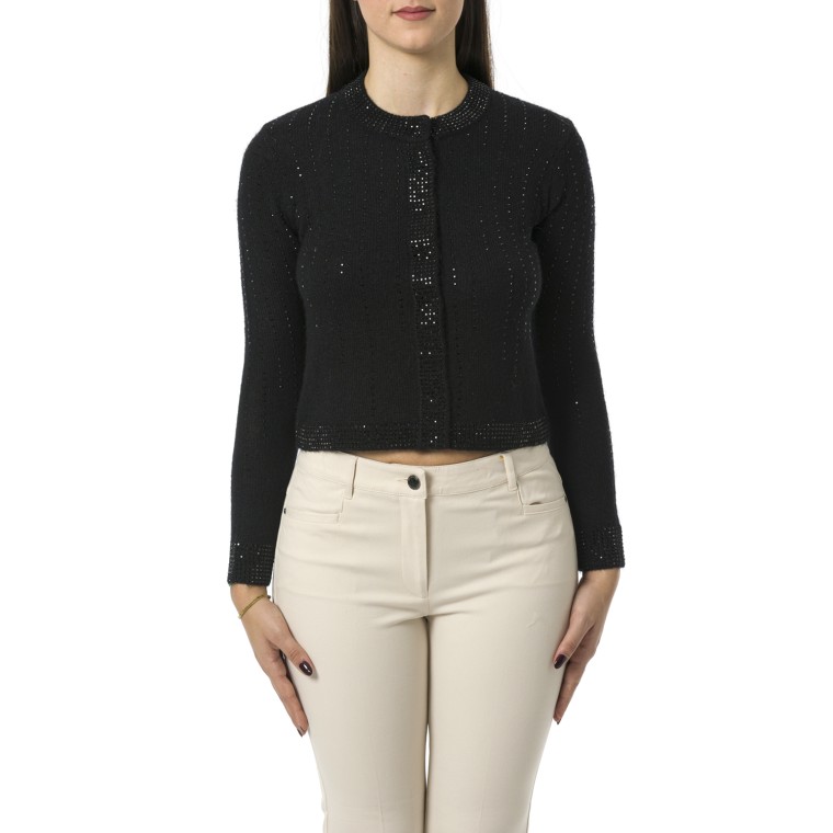 Cardigan slim con strass Pennyblack