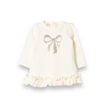 Abito Liu Jo Kids con volant e strass