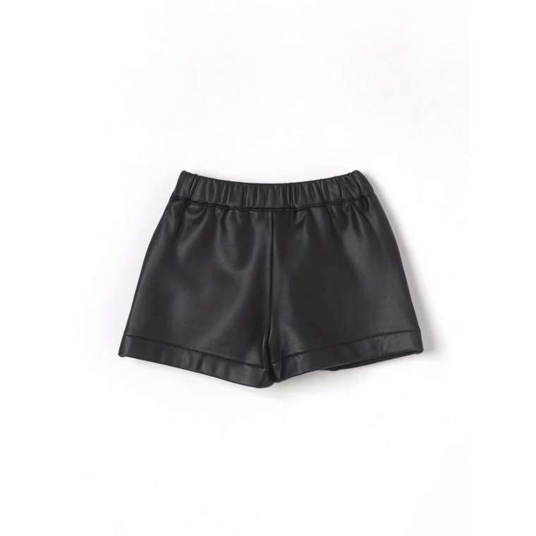 Shorts in pelle sintetica Liu Jo Kids