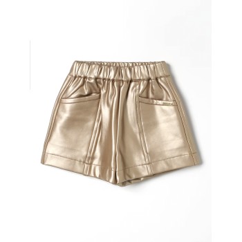 Shorts in pelle sintetica Liu Jo Kids