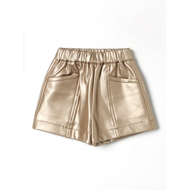 Shorts in pelle sintetica Liu Jo Kids