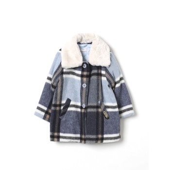 Cappotto check in misto lana Liu Jo Kids