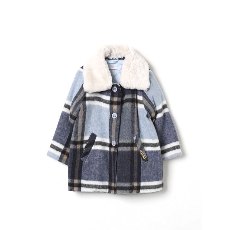 Cappotto check in misto lana Liu Jo Kids