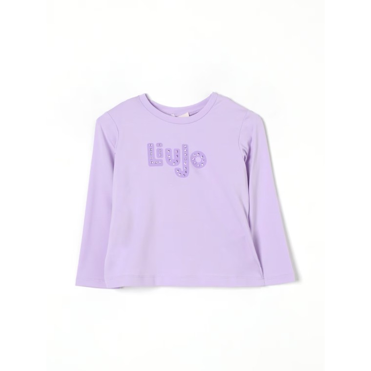 T-shirt con logo e strass Liu Jo Kids