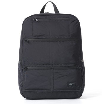 Zaino in nylon nero con tasche con cerniera Mc2 Saint Barth