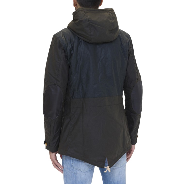 Parka cerato con cappuccio Barbour