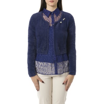 Cardigan con spilla gioiello Pennyblack