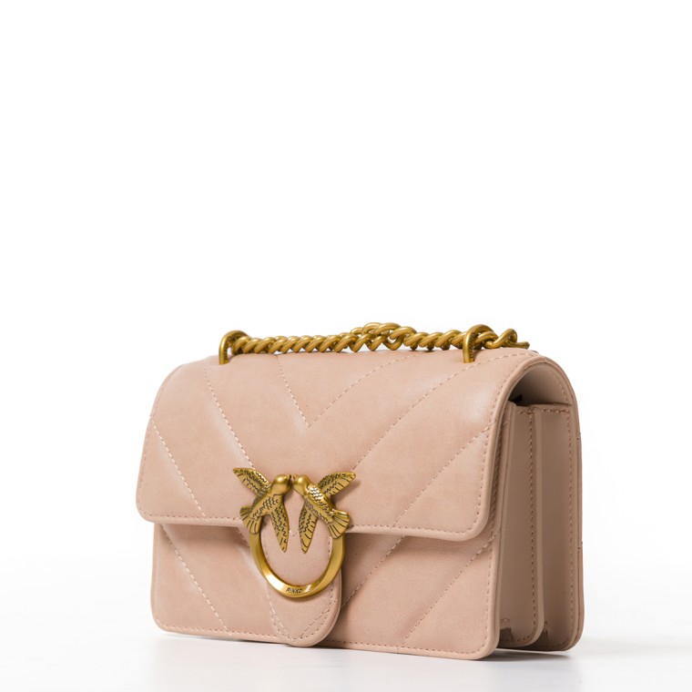 Borsa Pinko Love One Mini in pelle effetto used