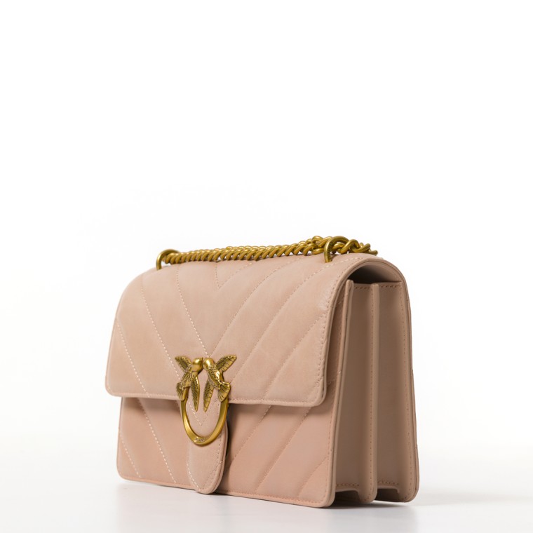 Borsa a tracolla in pelle Love One Classic Pinko