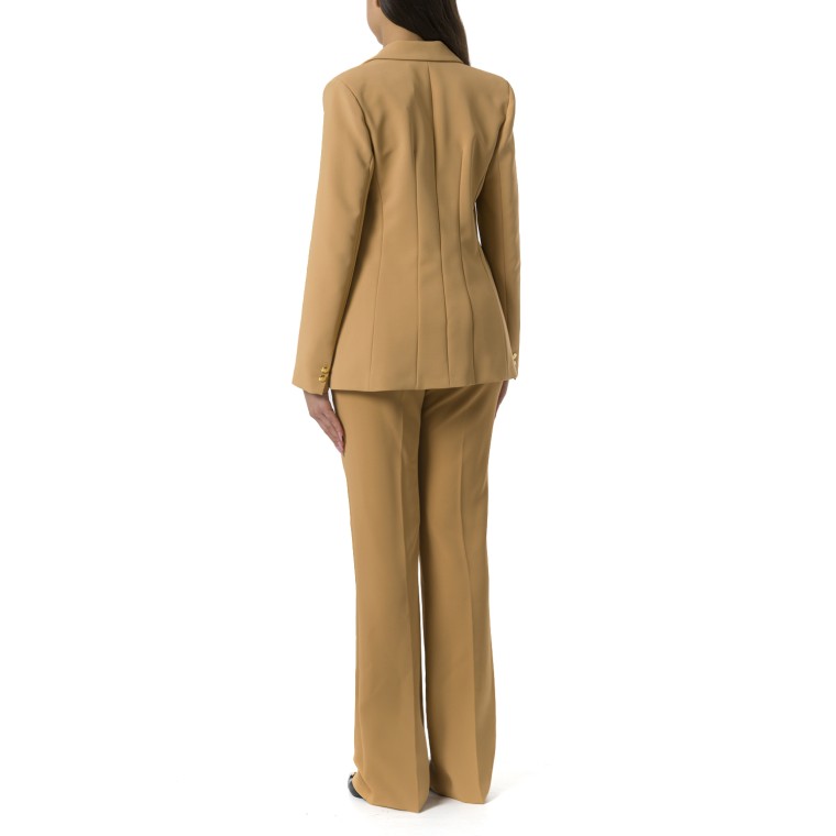 Tailleur in crêpe stretch con giacca sfiancata e pantalone dritto Elisabetta Franchi